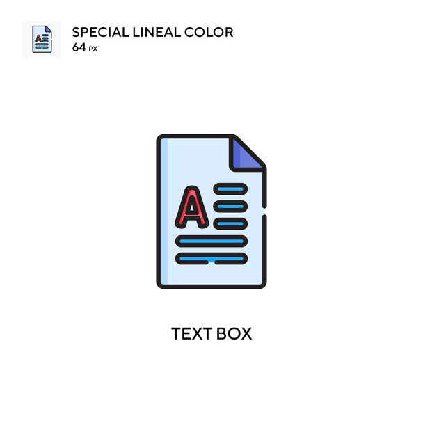 Tekstvak Speciale lijnkleur icoon. Illustratie symbool ontwerp sjabloon voor web mobiele UI element. Perfecte kleur modern pictogram op bewerkbare slag. - Vector, afbeelding