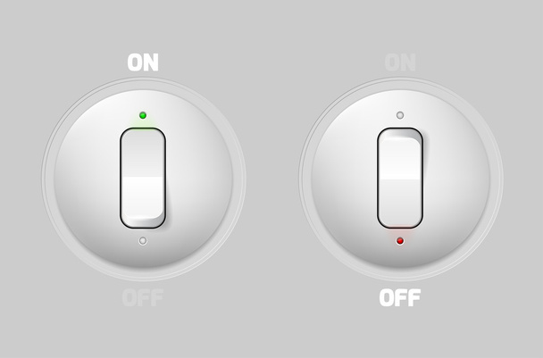 ON-OFF switch web buttons - Διάνυσμα, εικόνα