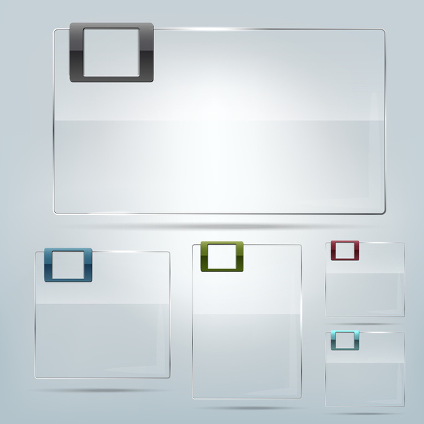 Збірка прозорих скляних рам - місце для тексту
 - Вектор, зображення