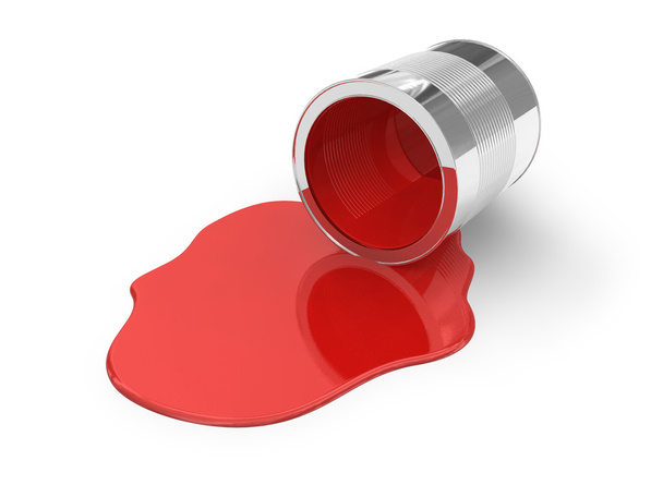 Red spilled paint - Foto, imagen