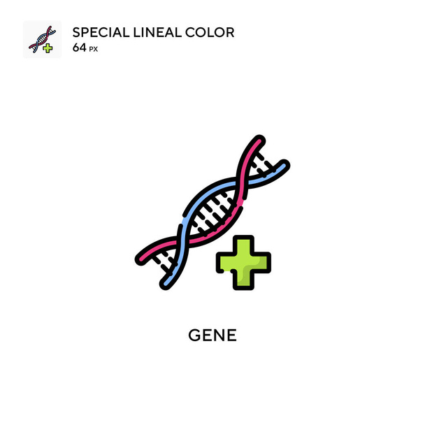 Gene Speciale icona a colori lineari. Illustrazione modello di design simbolo per elemento web mobile UI. Pittogramma moderno a colori perfetto sul tratto modificabile. - Vettoriali, immagini