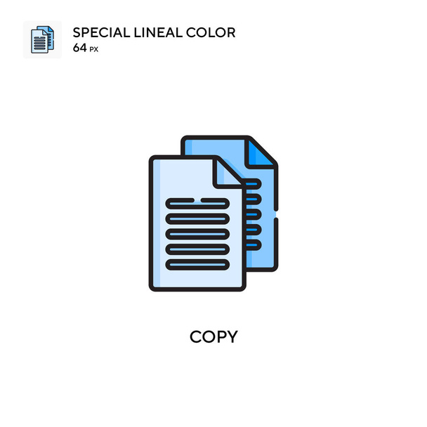 Copy Special lineal color icon. Illustration symbol design template for web mobile UI element. Perfect color modern pictogram on editable stroke. - Vector, Image