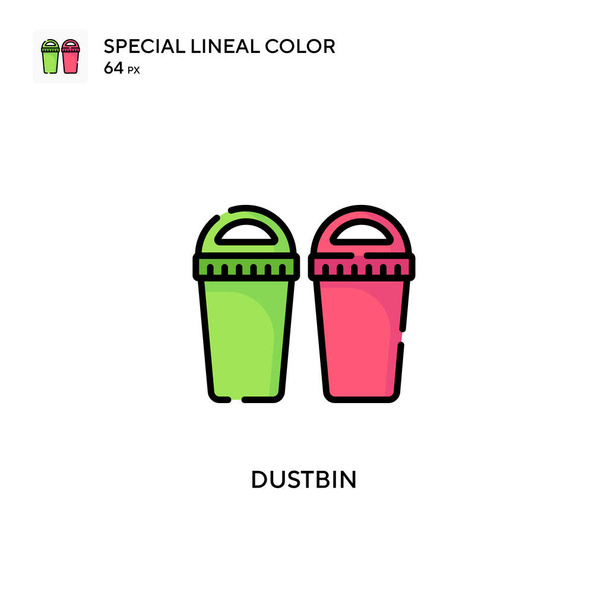 Dustbin Special lineaarinen väri kuvake. Kuvitus symboli suunnittelu malli web mobiili käyttöliittymä elementti. Täydellinen väri moderni kuvamerkki muokattavissa aivohalvaus. - Vektori, kuva