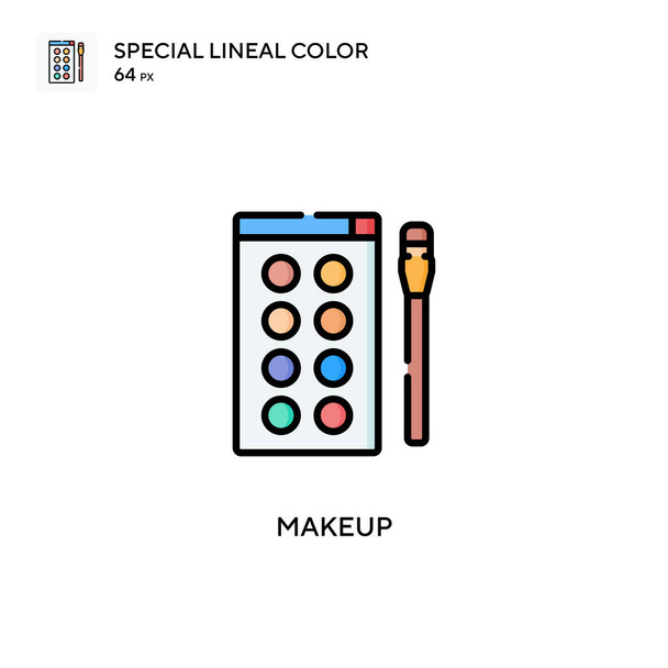 Smink Különleges lineáris szín ikon. Illusztráció szimbólum design sablon web mobil UI elem. Tökéletes szín modern piktogram szerkeszthető stroke. - Vektor, kép
