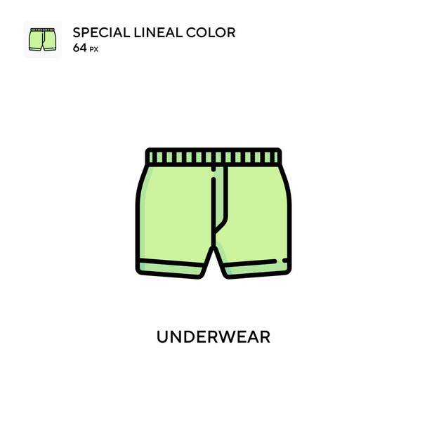 Underwear Special lineal color icon. Illustration symbol design template for web mobile UI element. Perfect color modern pictogram on editable stroke. - Vector, Image