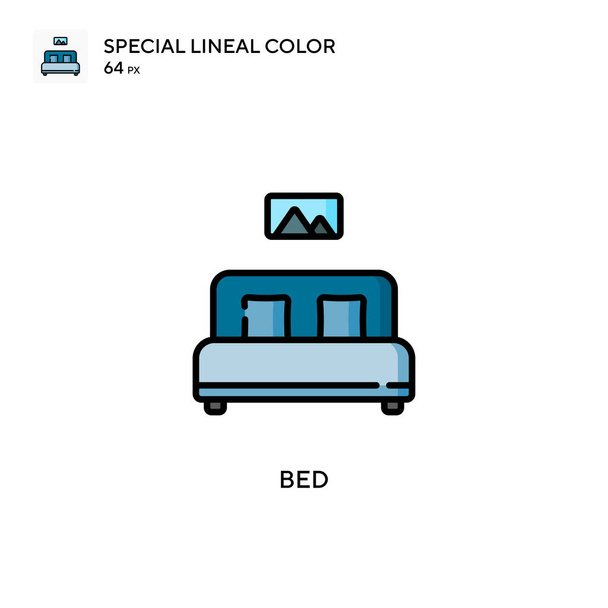 Bed Special lineaarinen väri kuvake. Kuvitus symboli suunnittelu malli web mobiili käyttöliittymä elementti. Täydellinen väri moderni kuvamerkki muokattavissa aivohalvaus. - Vektori, kuva