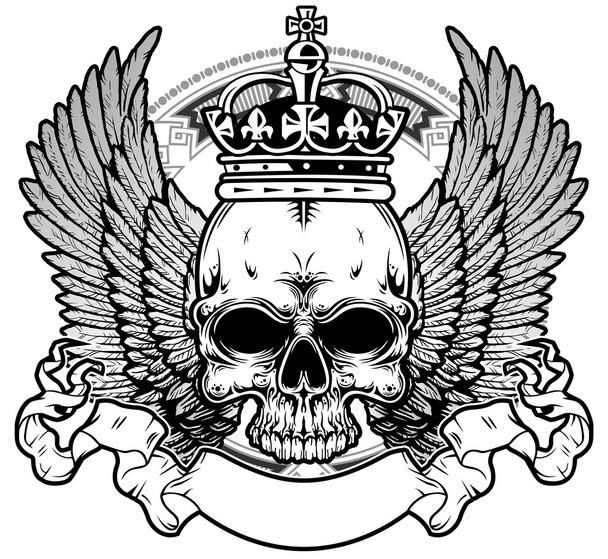 Kings skull - Vector, Image