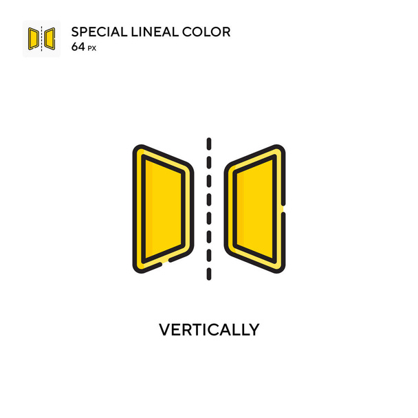 Vertikal Spezielles lineares Farbsymbol. Illustration Symbol-Design-Vorlage für Web-Mobile UI-Element. Perfekte Farbe modernes Piktogramm auf editierbarem Strich. - Vektor, Bild