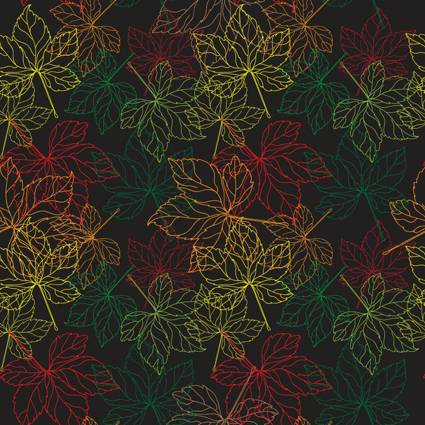 a levelek varrat nélküli mintát csipke - Vektor, kép