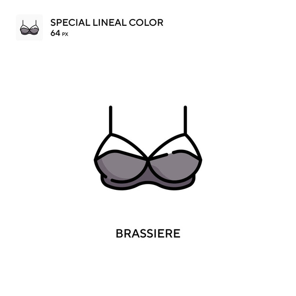 Brassiere Special lineal color icon. Illustration symbol design template for web mobile UI element. Perfect color modern pictogram on editable stroke. - Vector, Image
