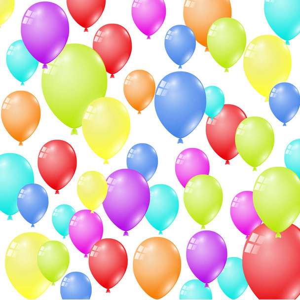 An illustration of colorful balloons in front of a white background - Photo, Image