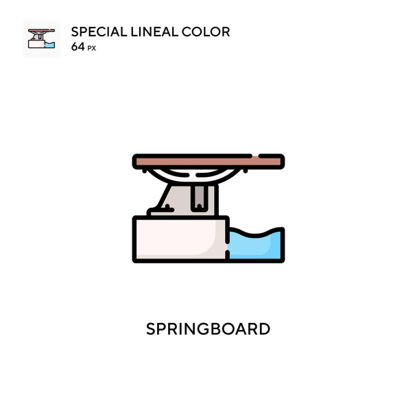 Springboard Special lineaarinen väri kuvake. Kuvitus symboli suunnittelu malli web mobiili käyttöliittymä elementti. Täydellinen väri moderni kuvamerkki muokattavissa aivohalvaus. - Vektori, kuva