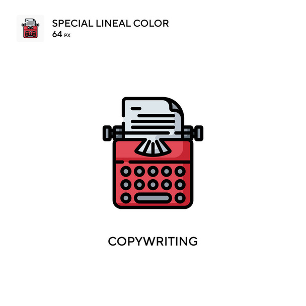 Copywriting Special lineal color icon. Illustration symbol design template for web mobile UI element. Perfect color modern pictogram on editable stroke. - Vector, Image
