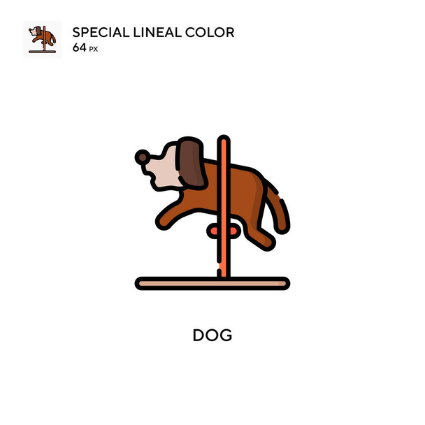 Dog Special піктограма лінійного кольору. Шаблон дизайну символів ілюстрації для елемента інтерфейсу мобільного. Ідеальний колір сучасної піктограми на редагованому ходу
. - Вектор, зображення