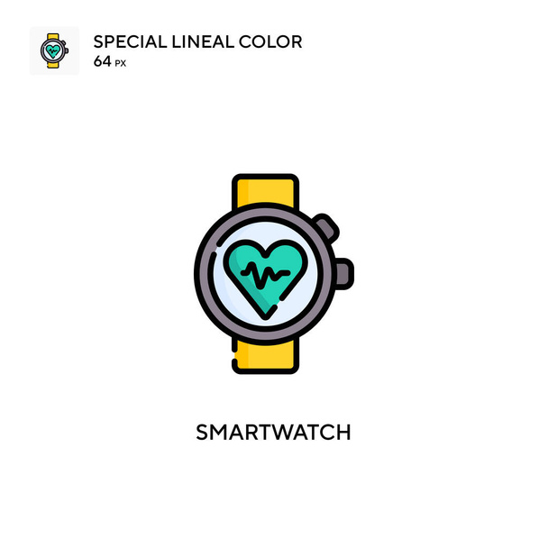 Smartwatch Speciale lijnkleur icoon. Illustratie symbool ontwerp sjabloon voor web mobiele UI element. Perfecte kleur modern pictogram op bewerkbare slag. - Vector, afbeelding