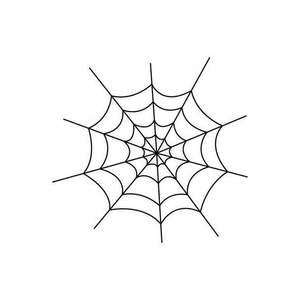 Spinnennetz-Illustration, Halloween-Vektorschablone - Vektor, Bild