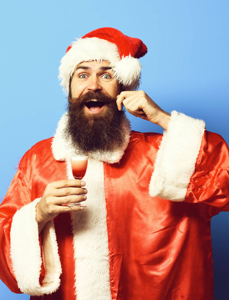 handsome bearded santa claus man - Foto, imagen