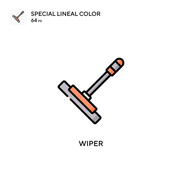 Wiper Speciális lineáris szín ikon. Illusztráció szimbólum design sablon web mobil UI elem. Tökéletes szín modern piktogram szerkeszthető stroke. - Vektor, kép