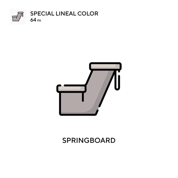 Springboard Special lineaarinen väri kuvake. Kuvitus symboli suunnittelu malli web mobiili käyttöliittymä elementti. Täydellinen väri moderni kuvamerkki muokattavissa aivohalvaus. - Vektori, kuva