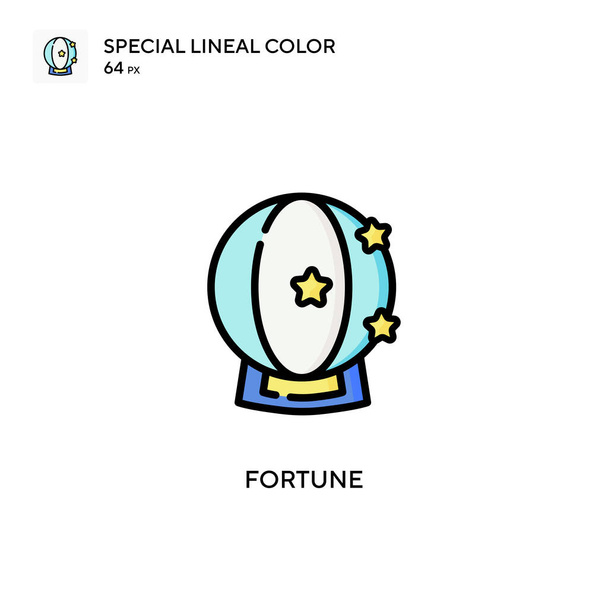 Fortune Speciale lineal kleur pictogram. Illustratie symbool ontwerp sjabloon voor web mobiele UI element. Perfecte kleur modern pictogram op bewerkbare slag. - Vector, afbeelding