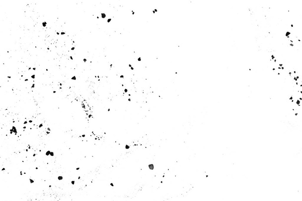 Schwarze Flecken von Schmutz und Staub auf weißem Hintergrund, Textur - Foto, Bild