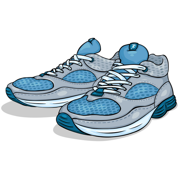 Vector color cartoon illustration - running shoes - Vector, Image