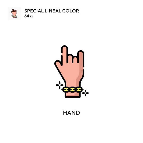 Hand Special lineal color icon. Illustration symbol design template for web mobile UI element. Perfect color modern pictogram on editable stroke. - Vector, Image