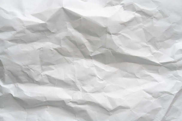 Zgnieciony biały papier tło tekstury - Zdjęcie, obraz