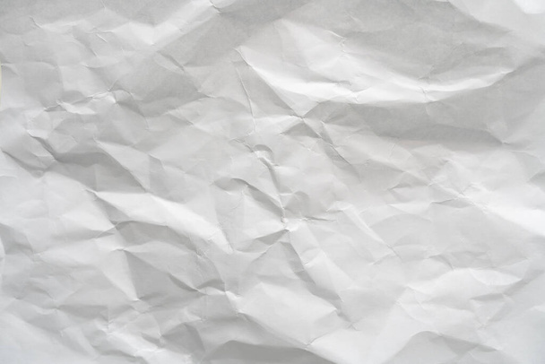 Crumpled white paper background texture - Zdjęcie, obraz
