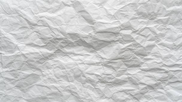 Crumpled white paper background texture - Photo, Image