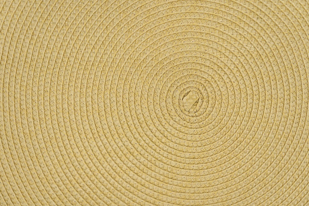 Woven yellow wicker straw background or textur - Fotografie, Obrázek