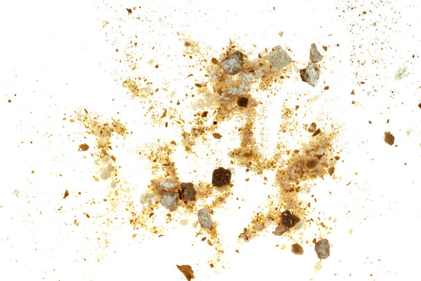 Dried bread crumbs isolated on white background - Photo, Image