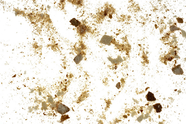 Dried bread crumbs isolated on white background - Photo, Image