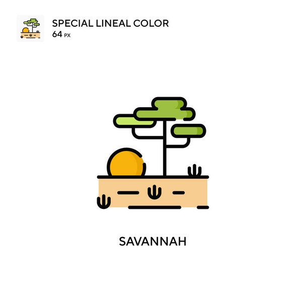 Savannah Special lineaarinen väri kuvake. Kuvitus symboli suunnittelu malli web mobiili käyttöliittymä elementti. Täydellinen väri moderni kuvamerkki muokattavissa aivohalvaus. - Vektori, kuva