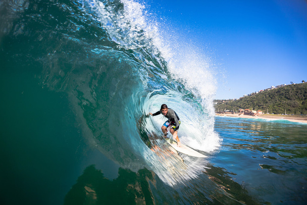 Surfer Inside Hollow Wave - Photo, Image