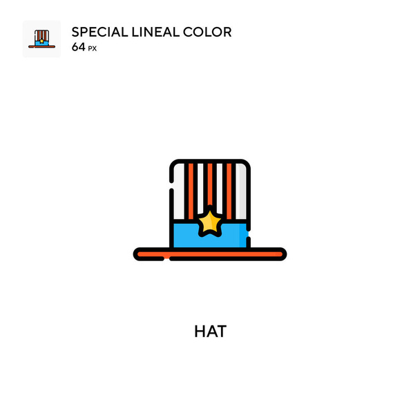 Hattu Erityinen lineaarinen väri kuvake. Kuvitus symboli suunnittelu malli web mobiili käyttöliittymä elementti. Täydellinen väri moderni kuvamerkki muokattavissa aivohalvaus. - Vektori, kuva