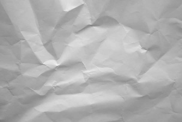 Zmačkaný bílý papír pozadí textury - Fotografie, Obrázek