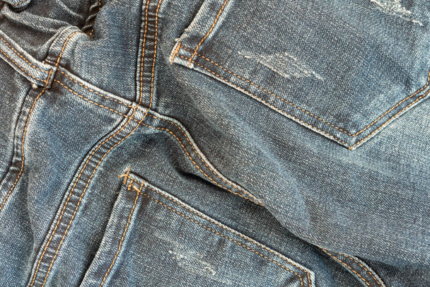 Jeans υφή φόντο closeup - Φωτογραφία, εικόνα