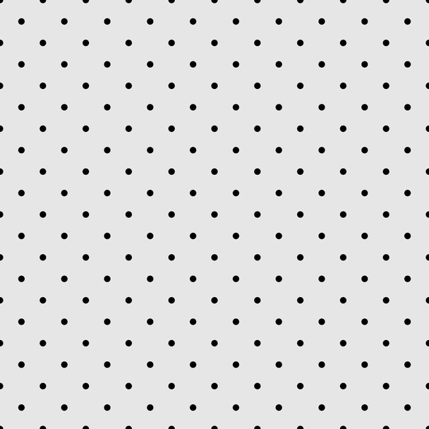 naadloze vector patroon met zwarte polka dots op grijze achtergrond. - Vector, afbeelding