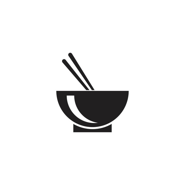 μπολ τροφίμων διανυσματικό εικονίδιο σχεδιασμό εικονογράφηση - Διάνυσμα, εικόνα