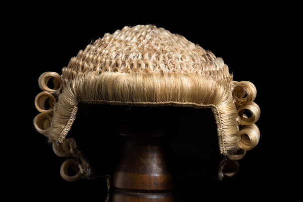 Lawyer's wig front - Photo, Image