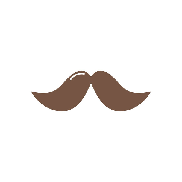 mustache icon image, flat style - Vector, imagen