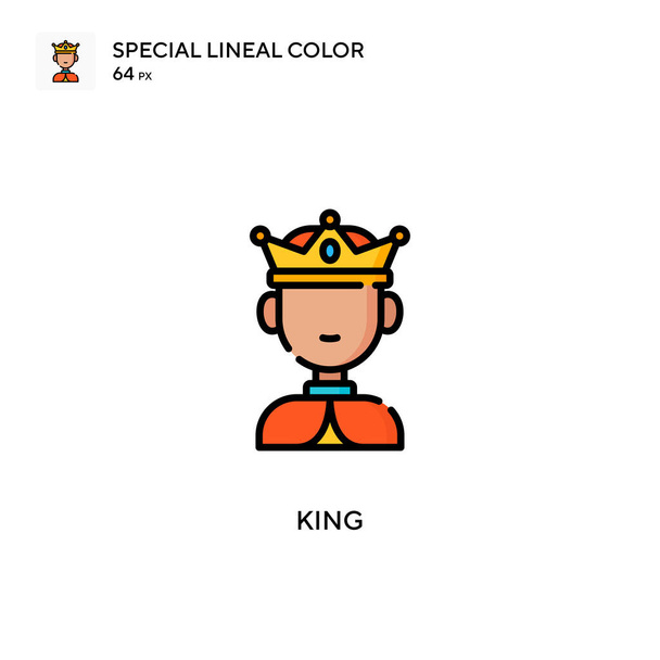 Піктограма лінійного кольору King Special. Шаблон дизайну символів ілюстрації для елемента інтерфейсу мобільного
. - Вектор, зображення