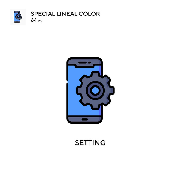Setzen eines speziellen linearen Farbsymbols. Illustration Symbol Design-Vorlage für Web-mobile UI-Element. - Vektor, Bild