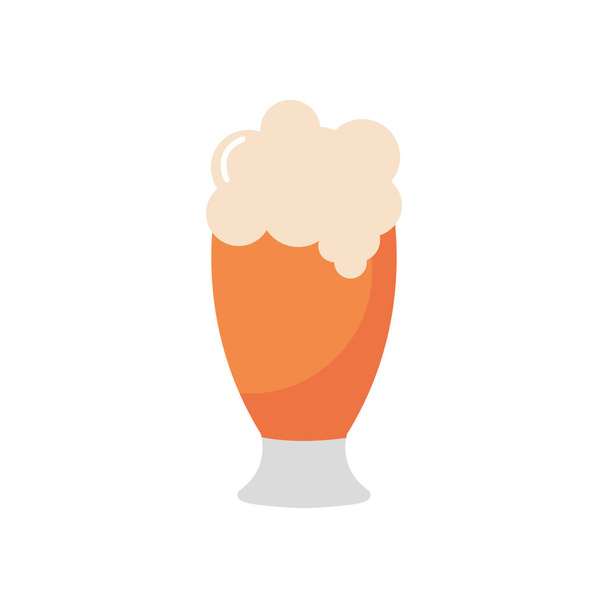 lager beer glass icon, flat style - Vector, Image