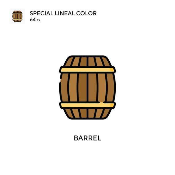 Barrel Ειδική lineal εικονίδιο χρώμα. Πρότυπο σχεδίασης συμβόλων εικονογράφησης για κινητό στοιχείο UI web. - Διάνυσμα, εικόνα