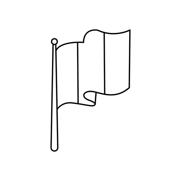 drapeau de l'icône allemande, style ligne - Vecteur, image