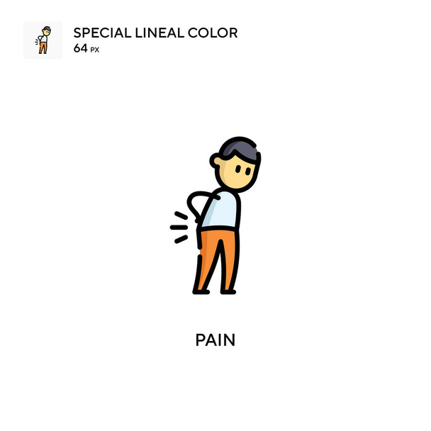 Schmerz Spezielles lineares Farbsymbol. Illustration Symbol Design-Vorlage für Web-mobile UI-Element. - Vektor, Bild