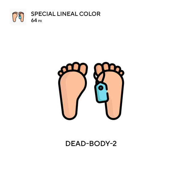 Νεκρό σώμα-2 Ειδική lineal εικονίδιο χρώματος. Πρότυπο σχεδίασης συμβόλων εικονογράφησης για κινητό στοιχείο UI web. - Διάνυσμα, εικόνα