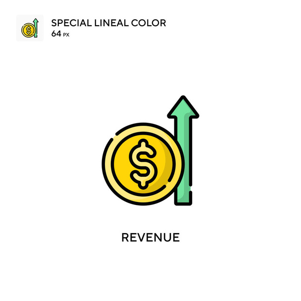 Revenue Speciální ikona lineární barvy. Šablona návrhu symbolu ilustrace pro webový mobilní prvek uživatelského rozhraní. - Vektor, obrázek